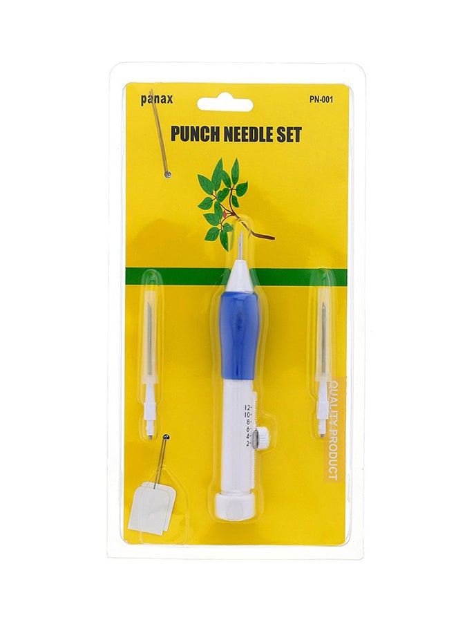 PANAX MART - Embroidery Pen Punch Needle Set White/Blue 13 x 1.8cm - Image 1