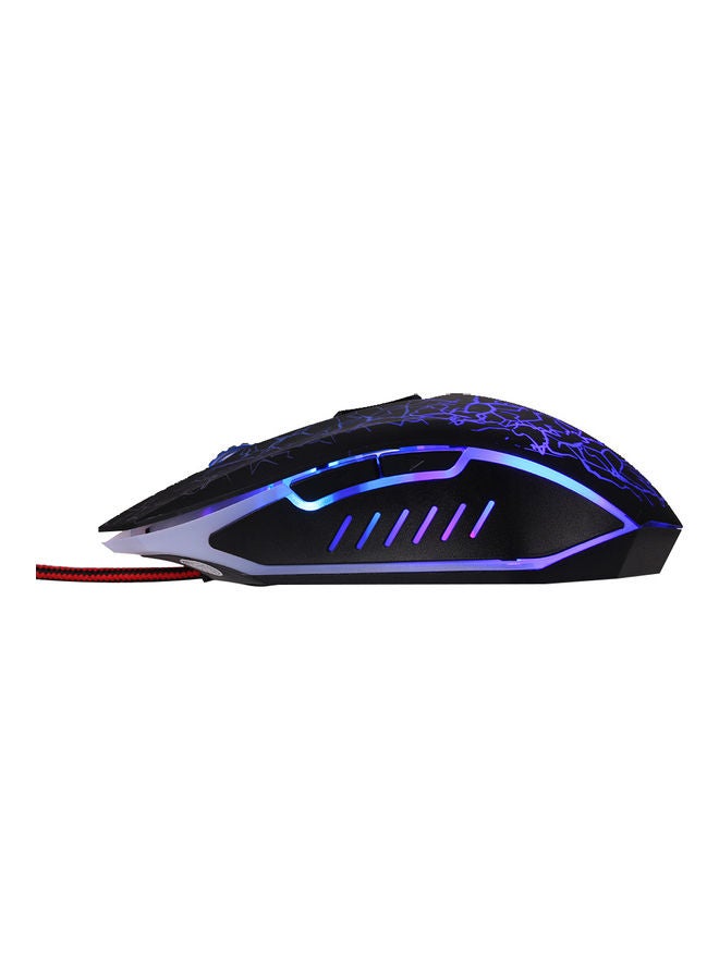 ماوس ألعاب سلكي بتصميم مريح وإضاءة متعددة الألوان RGB بمنفذ USB مناسب لأجهزة الكمبيوتر واللابتوب بلون أسود - Image 3