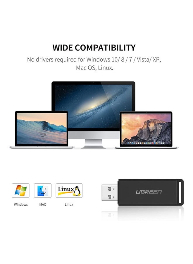 Ugreen - SD Card Reader Portable USB 3.0 Dual Slot Flash Memory Adapter Hub for TF SD Micro SD SDXC SDHC MMC RS-MMC UHS-I for Mac Windows Linux Chrome PC Laptop Multicolour - Image 1