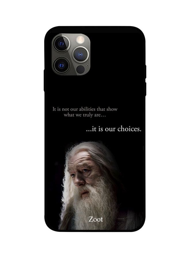 Zoot Quotes Printed Case Cover -for Apple iPhone 12 Pro Black/White/Beige Black/White/Beige - Image 1