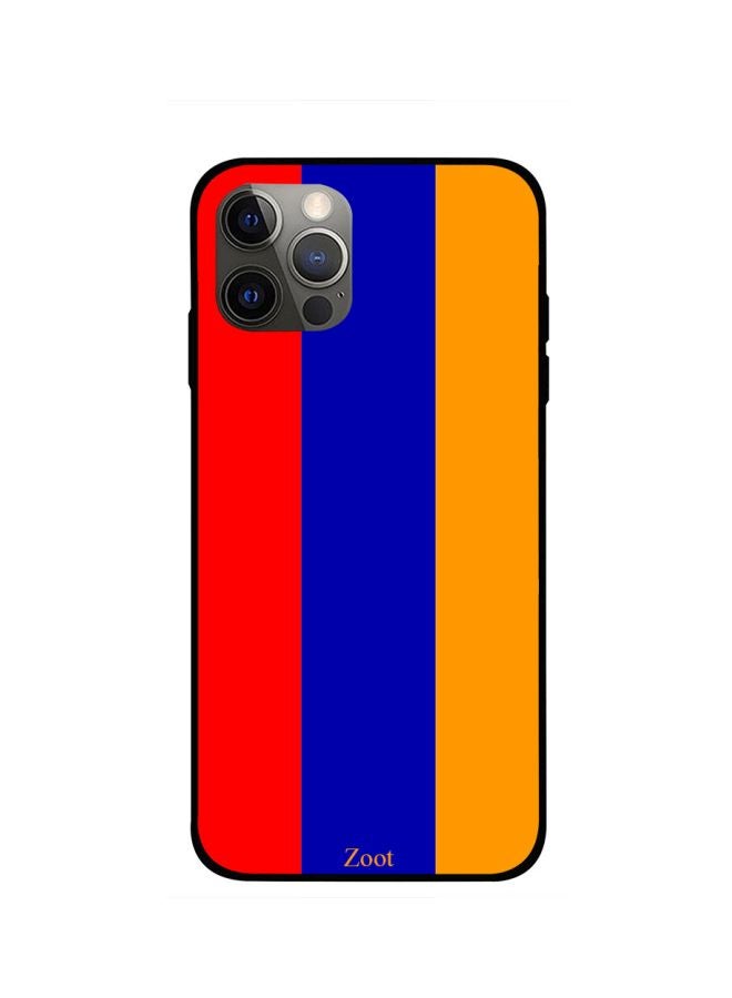 Zoot Flag Printed Case Cover -for Apple iPhone 12 Pro Blue/Red/Orange Blue/Red/Orange - Image 1