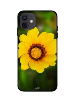 Floral Printed Case Cover -for Apple iPhone 12 Yellow/Green/Brown Yellow/Green/Brown