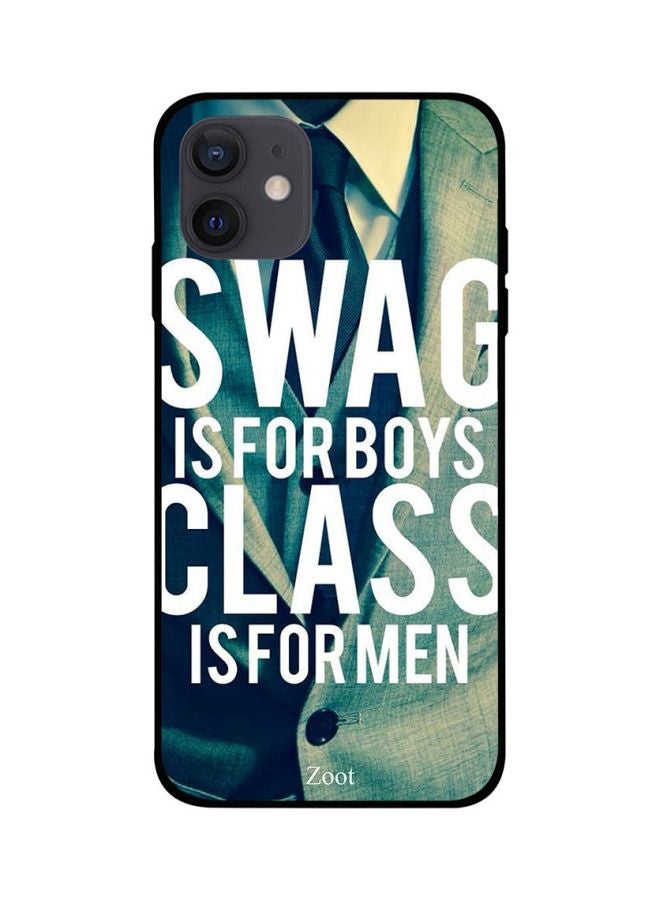 Zoot - Quote Printed Case Cover -for Apple iPhone 12 White/Green/Beige White/Green/Beige - Image 1