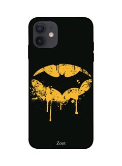 Batman Printed Skin Case Cover -for Apple iPhone 12 Black/Yellow Black/Yellow