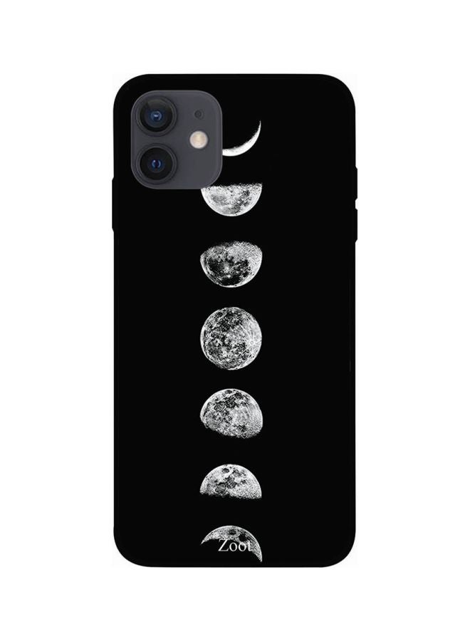 Zoot - Moon Printed Case Cover -for Apple iPhone 12 Black/White Black/White - Image 1
