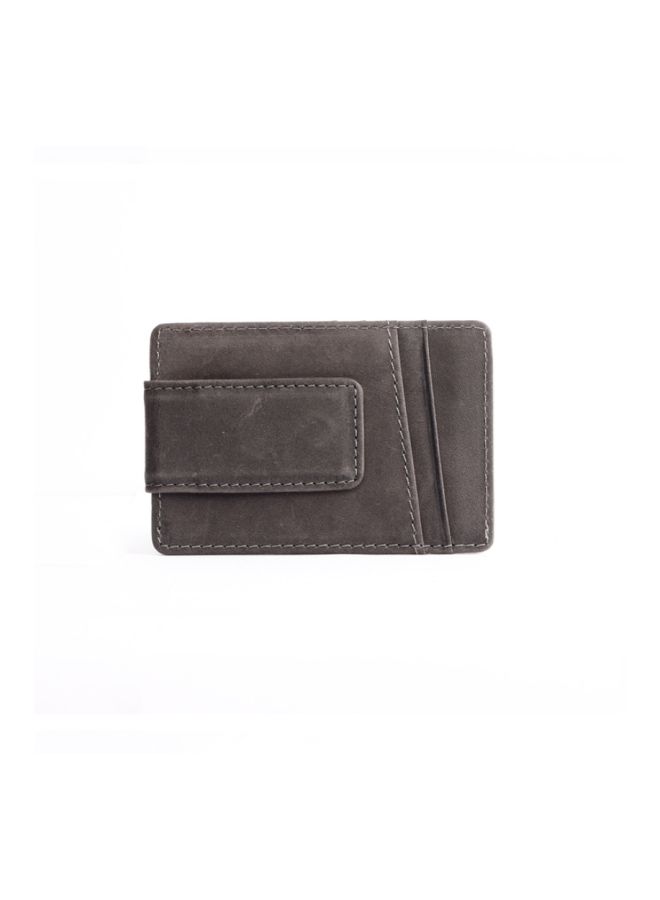 Beauenty Genuine Leather Foreign Trade Card Wallet With Back Money Clip Grey - Image 4