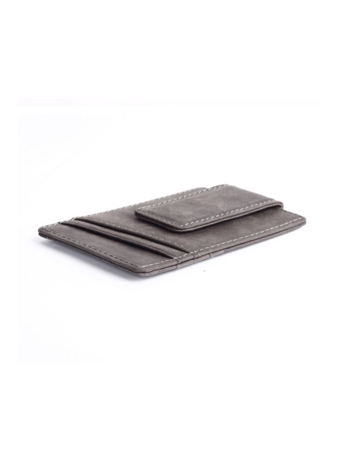 Beauenty Genuine Leather Foreign Trade Card Wallet With Back Money Clip Grey - Image 5