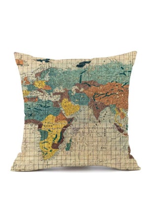 Nautical Series Sailboat Anchor Cushion Cover Beige/Blue/Brown 45x45cm - v1604916665/N40232453A_1
