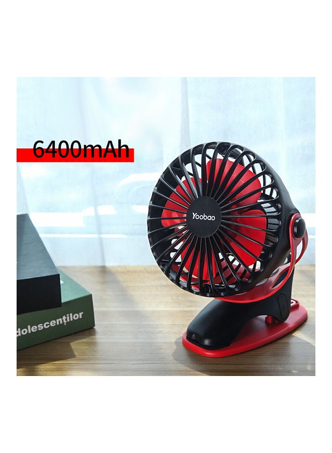 Yoobao Y-F04 USB Rechargeable Handheld Mini Clip Desktop 4-level Small Electrical Fan Black - Image 1