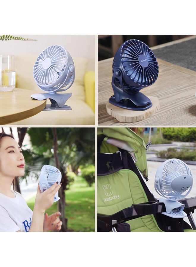 Yoobao Y-F04 USB Rechargeable Handheld Mini Clip Desktop 4-level Small Electrical Fan Black - Image 4
