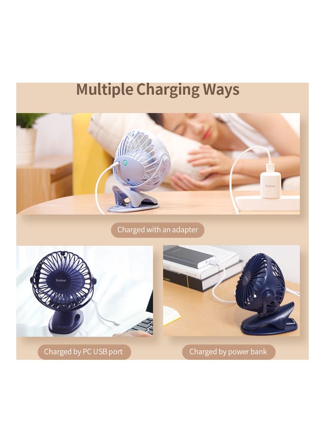 Y-F04 USB Rechargeable Handheld Mini Clip Desktop 4-level Small Electrical Fan Black - v1604916984/N41992331A_7