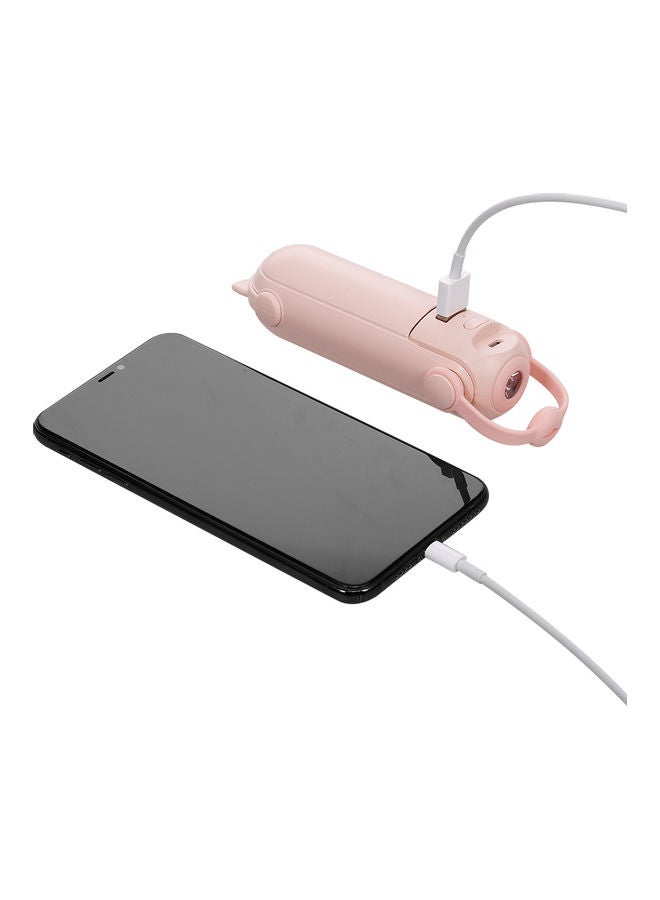 Portable Handheld Mini Multifunctional 3-in-1 Foldable USB Fan Pink  - Image 4