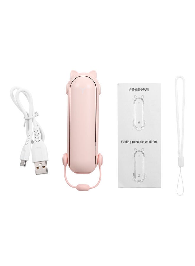Portable Handheld Mini Multifunctional 3-in-1 Foldable USB Fan Pink  - Image 5