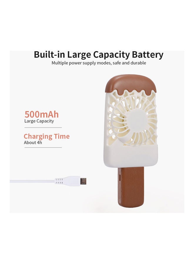 Mini Handheld USB Ice Cream Fan Blue