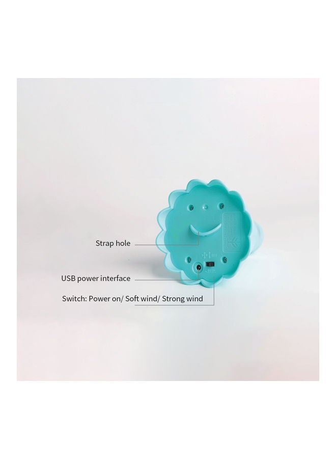 مروحة صغيرة محمولة بمنفذ USB بتصميم شكل تنس الريشة وردي - Image 5