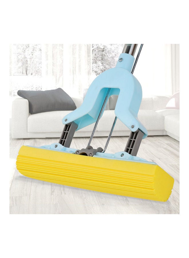 Strong Water Absorption Double Roller Cleaning Foam Sponge Telescopic Mop Head Yellow 20x10x20cm - Image 2