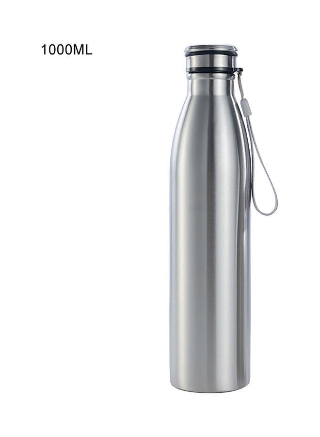 650/1000ml Stainless Steel Large Capacity Portable Outdoor Sports Water Bottle silver 20*10*20cm - Image 1