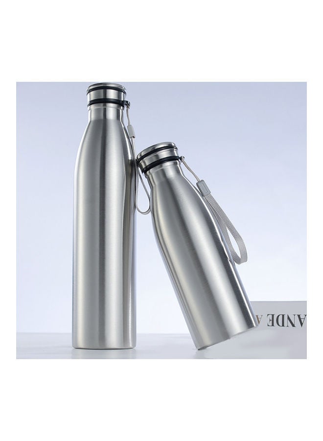 650/1000ml Stainless Steel Large Capacity Portable Outdoor Sports Water Bottle silver 20*10*20cm - Image 3