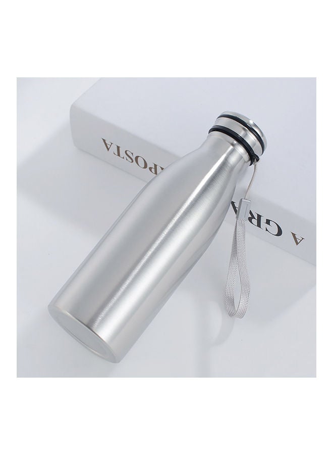650/1000ml Stainless Steel Large Capacity Portable Outdoor Sports Water Bottle silver 20*10*20cm - Image 5