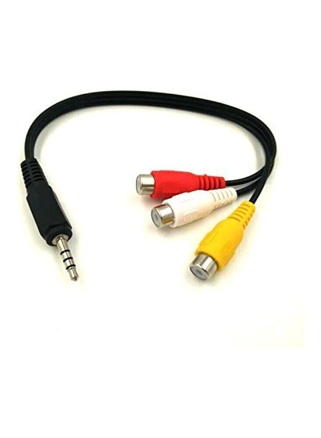 وبينغ كابل محول من قابس ذكر إلى 3 منافذ RCA أنثى متعدد الألوان - Image 3