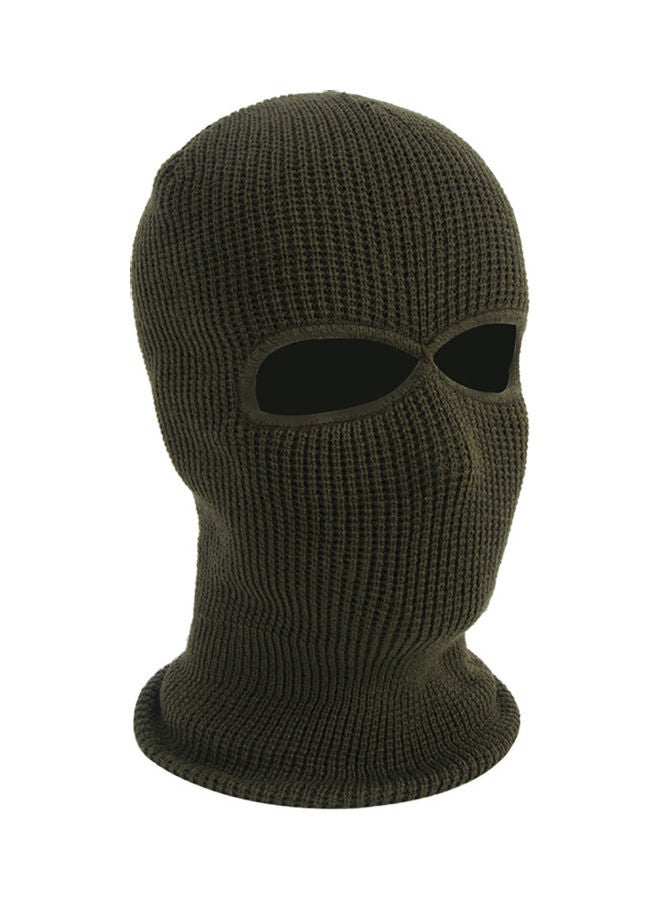 Army Tactical Winter Warm Ski Cycling 2 Hole Balaclava Hood Cap Full Face Mask Army Green 20x10x20cm  - Image 1