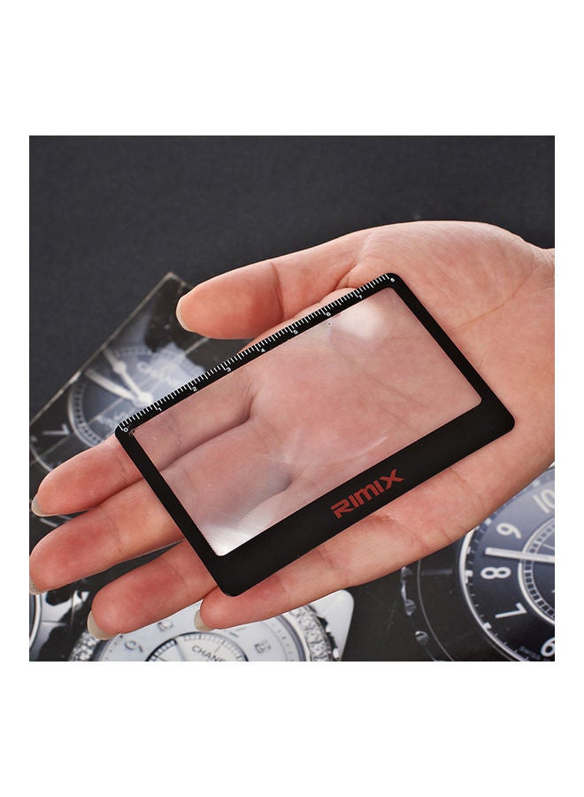 Portable 3X Outdoor Card Style Magnifying Glass Ultra-thin HD Reading Magnifier White 20*10*20cm - Image 1