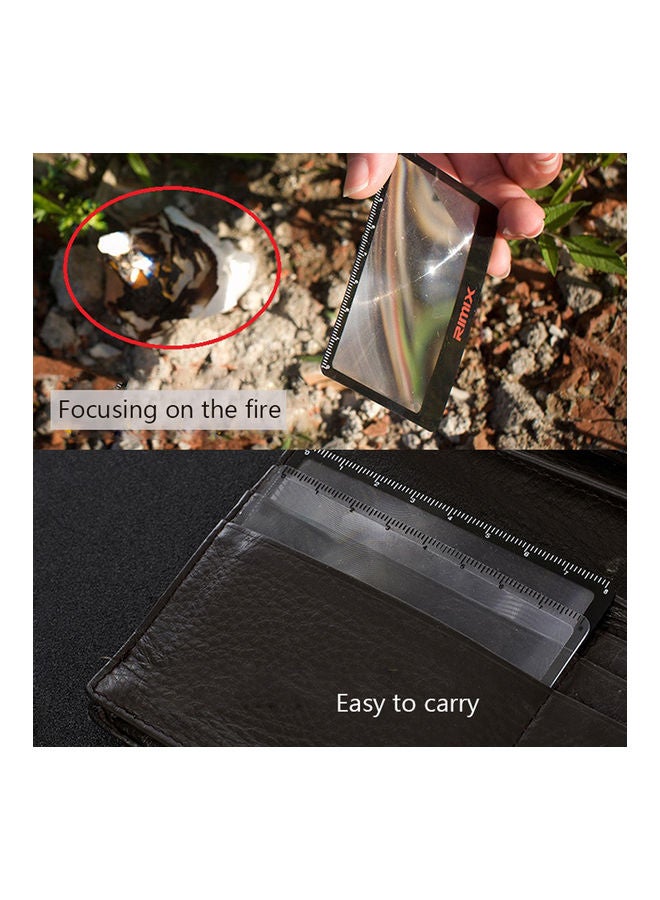 Portable 3X Outdoor Card Style Magnifying Glass Ultra-thin HD Reading Magnifier White 20*10*20cm - Image 5