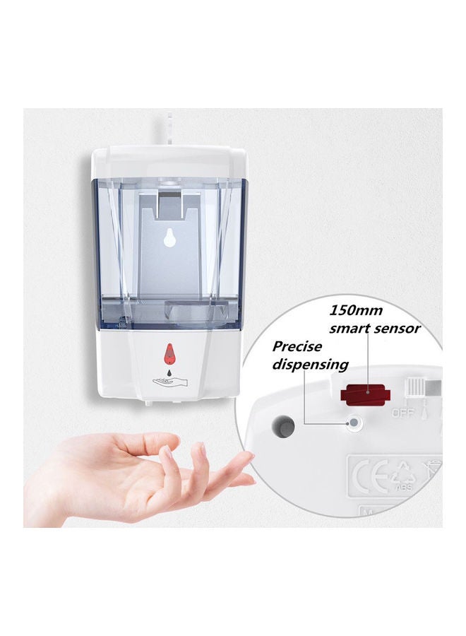 700ml Wall-Mount Automatic IR Sensor Kitchen Bathroom Lotion Soap Dispenser White 20*10*20cm - Image 4