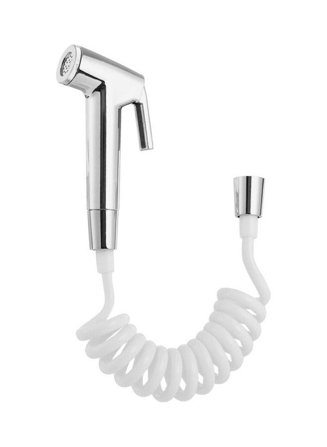 Handheld Bidet Spray Shower Head Bathroom Toilet Shattaf Spring Hose Cleanser Spray Head+Spring Hose 20*10*20cm - Image 1