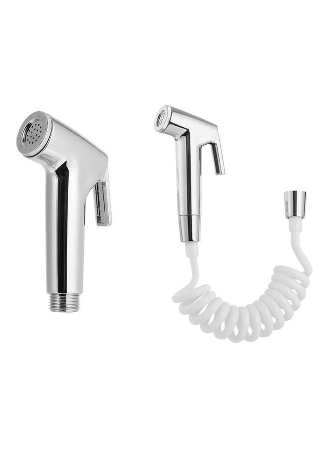 Handheld Bidet Spray Shower Head Bathroom Toilet Shattaf Spring Hose Cleanser Spray Head+Spring Hose 20*10*20cm - Image 3