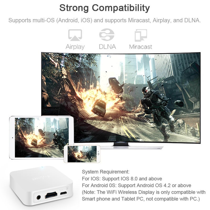 Mirascreen X7 Wireless WiFi Display Receiver V4683_P White - Image 4