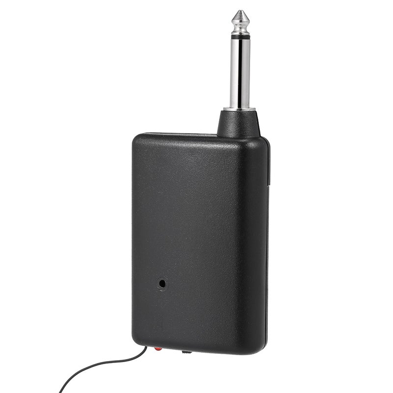 Mini Wireless Clip-on FM Microphone With Transmitter Receiver Black - Image 2