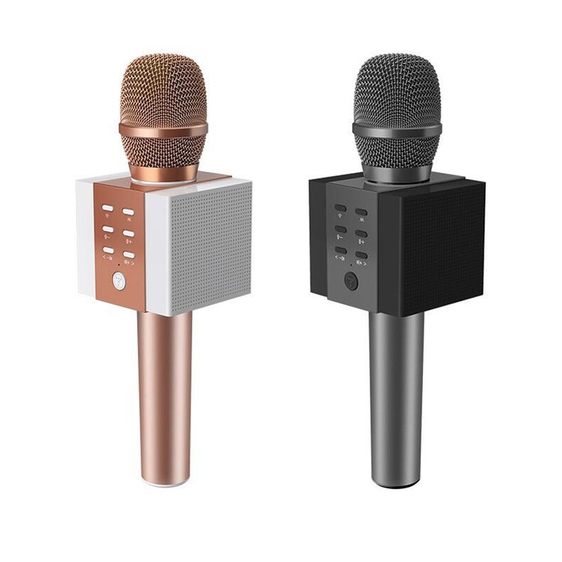 توسينج ميكروفون كاريوكي محمول باليد - لاسلكي مزود بتقنية بلوتوث 2 في 1 V4525GY_P رمادي - Image 4