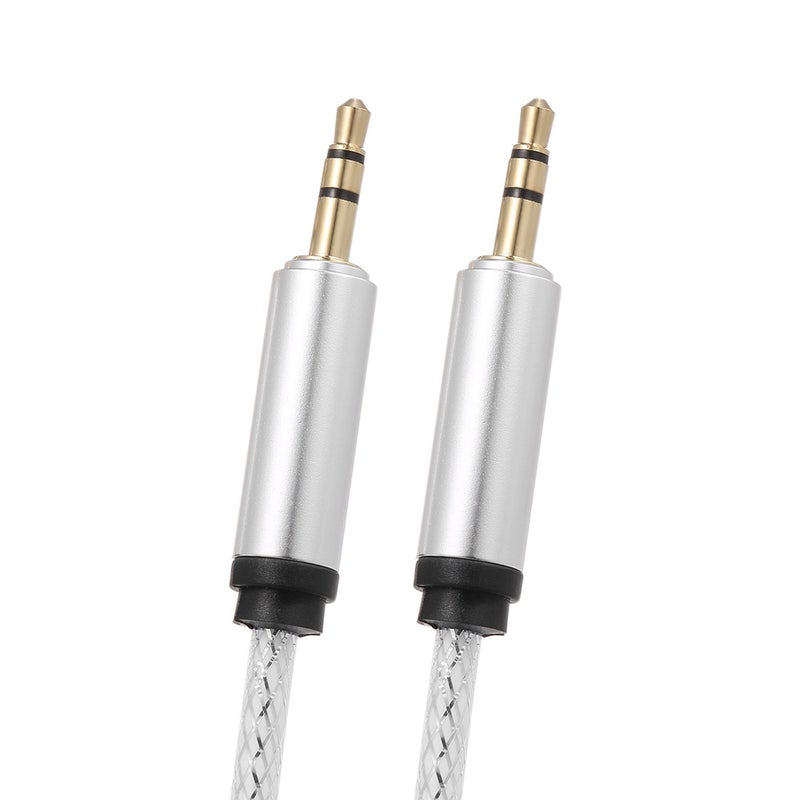 Generic 3.5mm Jack Auxiliary Stereo Audio Cable For Car/Phone/Laptop V4424S_P Silver  - Image 3