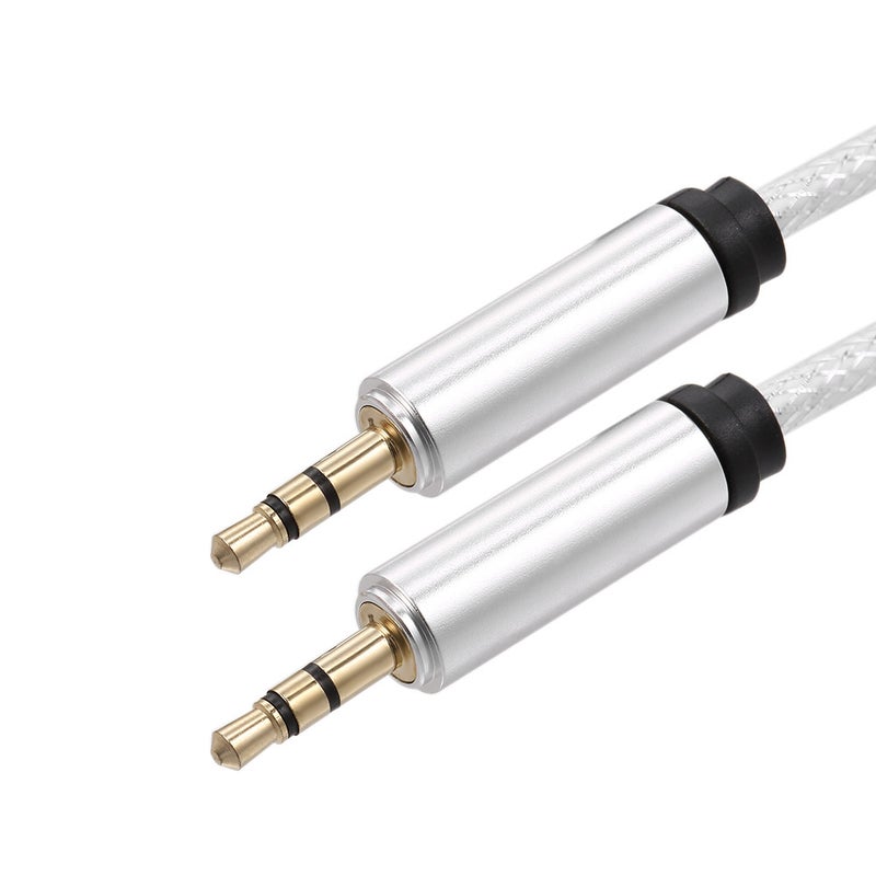 Generic 3.5mm Jack Auxiliary Stereo Audio Cable For Car/Phone/Laptop V4424S_P Silver  - Image 4
