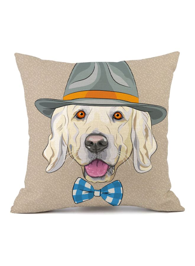 Cartoon Printed Cushion Cover Brown/Beige/Grey 45x45cm