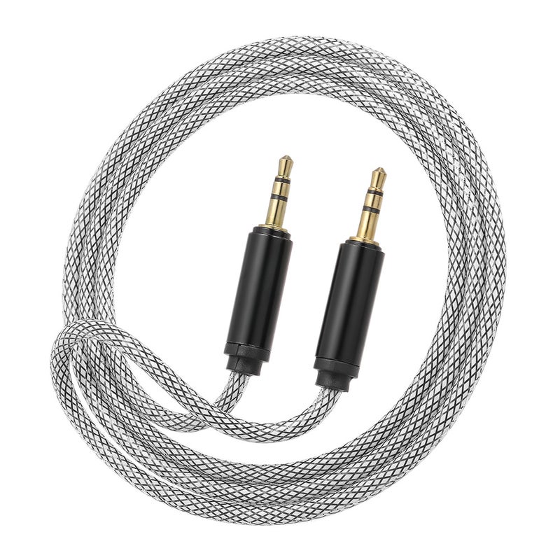 3.5 mm Jack Auxiliary Audio Cable For Car/Phone/Laptop V4424B_P Black  - Image 2