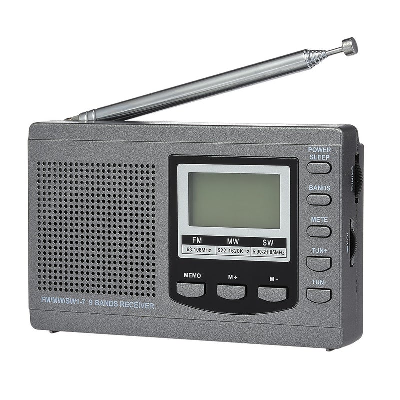 Generic - FM / AM / SW Multiband Digital Stereo Radio V4329_P Dark Grey - Image 1