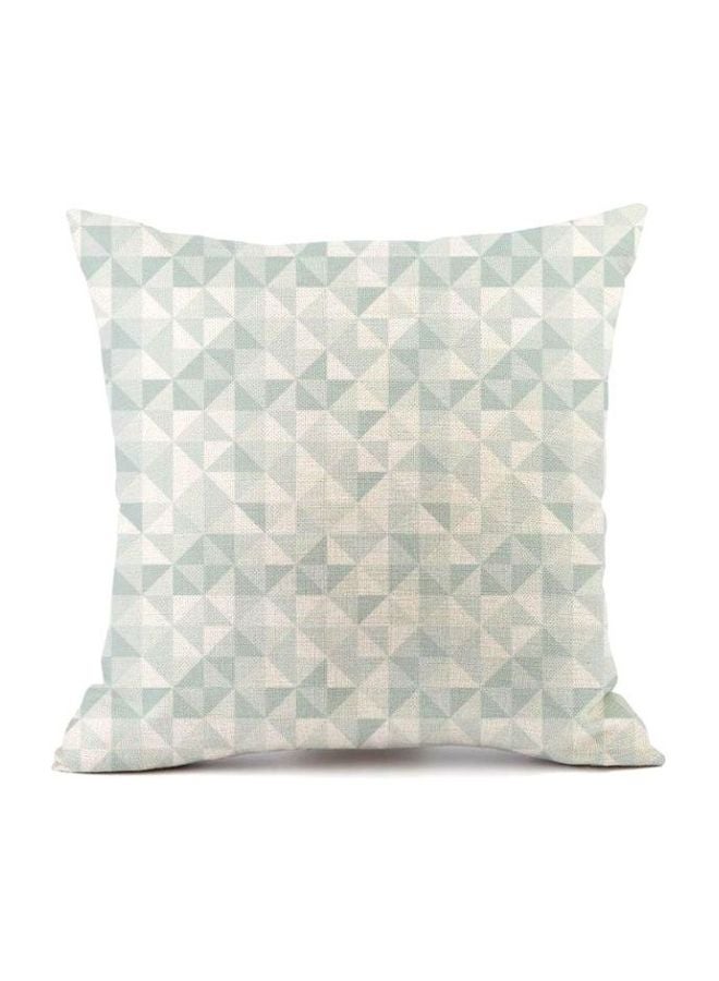 غطاء وسادة بطبعة هندسية رمادي / بيج 45x45سم