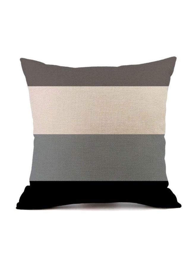 Geometric Printed Cushion Cover White/Black/Grey 45x45cm