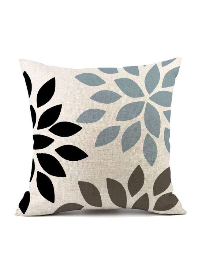 Geometric Printed Cushion Cover White/Black/Grey 45x45cm