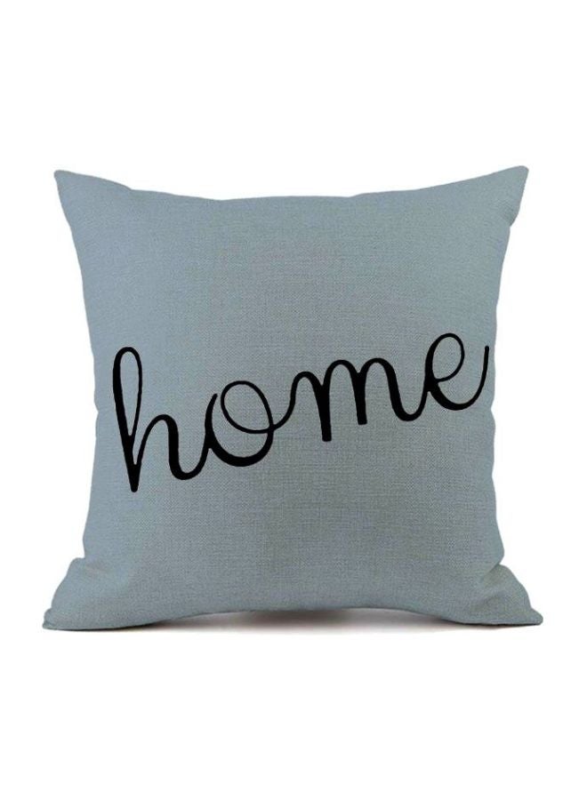 Home Printed Cushion Cover Grey/Black 45x45cm