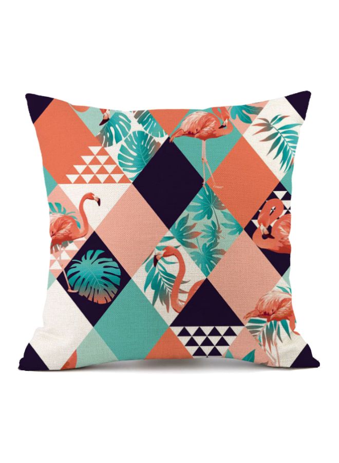 Flamingo Printed Cushion Cover Multicolour 45x45cm