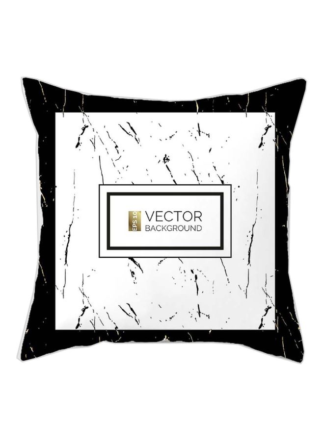 Marble Pattern Cushion Cover White/Black/Brown 45x45cm