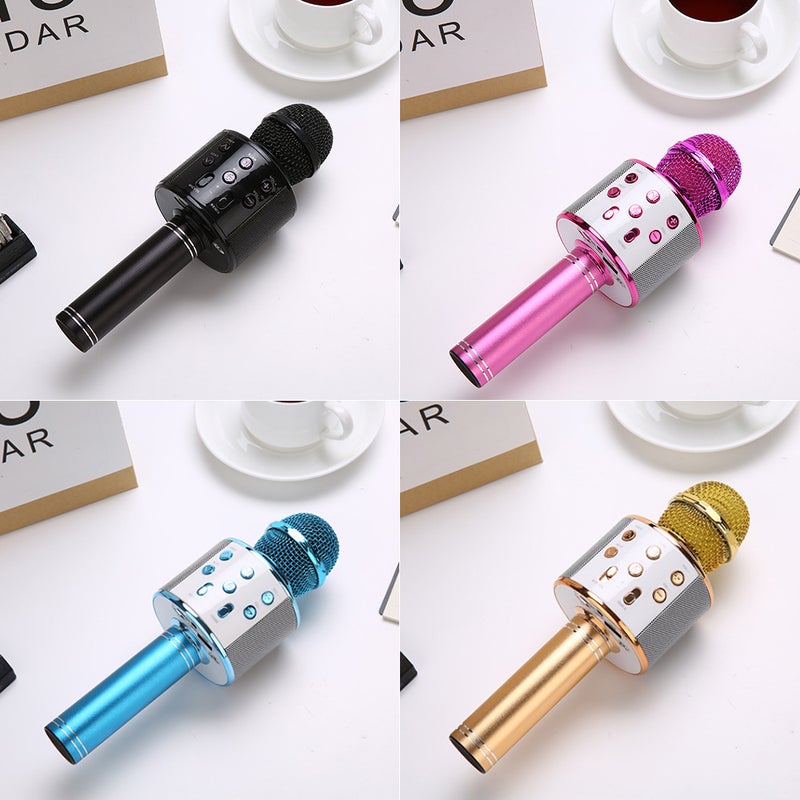 Generic - WS-858 Wireless Handheld Karaoke Microphone PAA2385BL_P Blue - Image 1