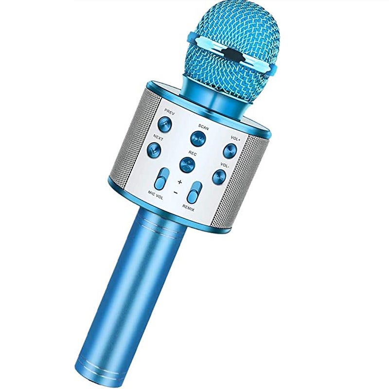 Generic - WS-858 Wireless Handheld Karaoke Microphone PAA2385BL_P Blue - Image 1
