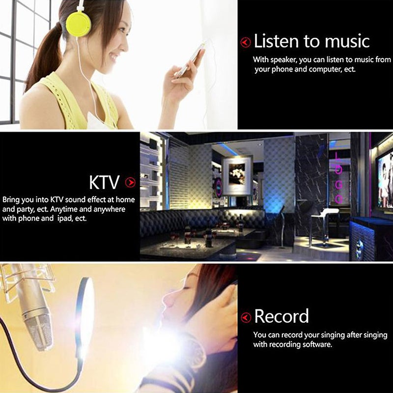 WS-858 Wireless Handheld Karaoke Microphone PAA2385G_P Gold - Image 5