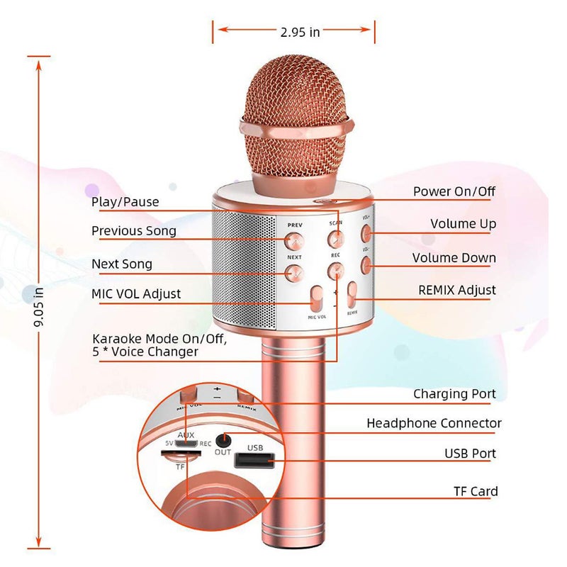 Generic - WS-858 Wireless Handheld Karaoke Microphone PAA2385P_P Pink - Image 1