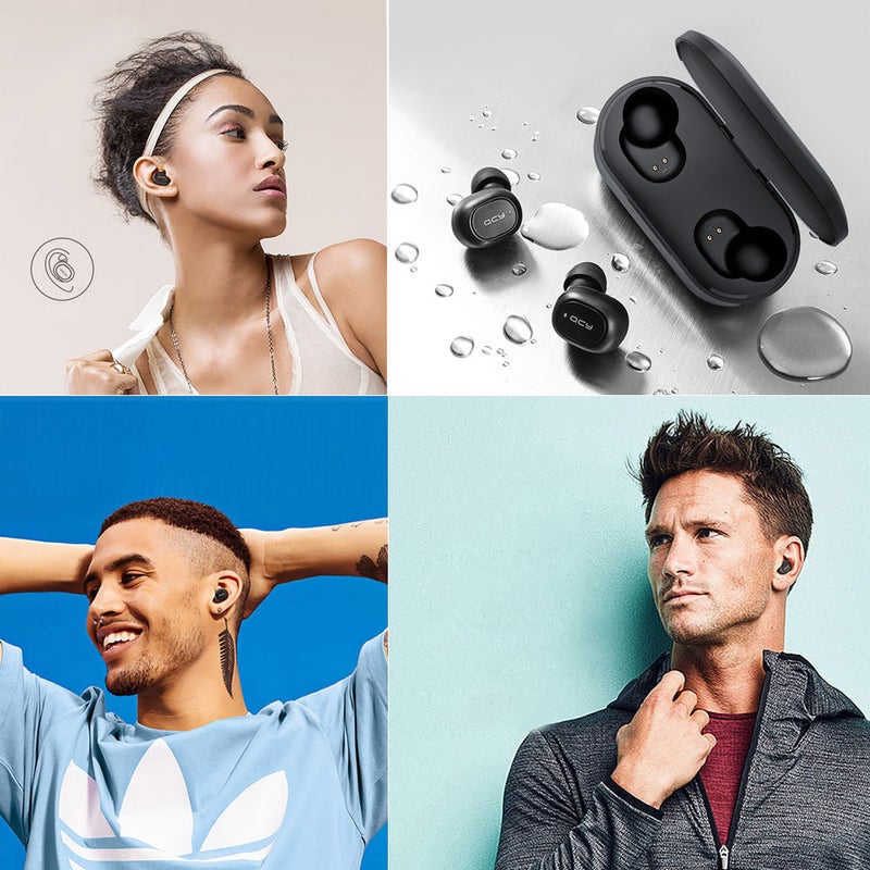 QCY - T2C TWS Bluetooth Earphones PAE0305B_P Black - Image 1