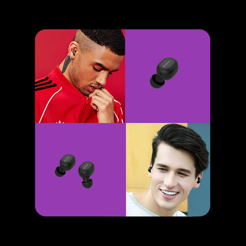 QCY - T2C TWS Bluetooth Earphones PAE0305B_P Black - Image 1